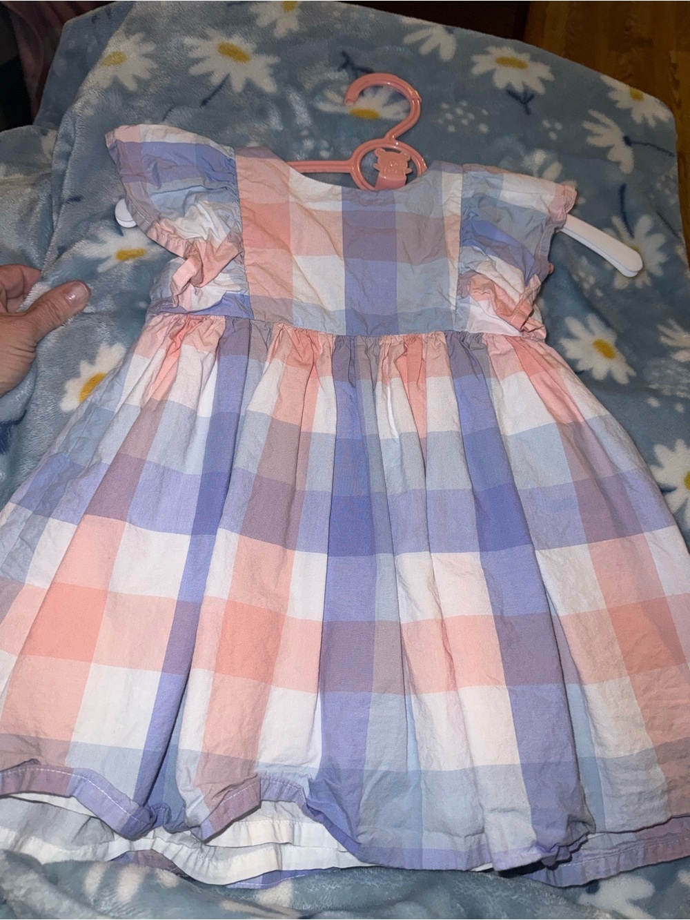 Carter’s Baby Girls Size 18 months Blue Pink White Dress